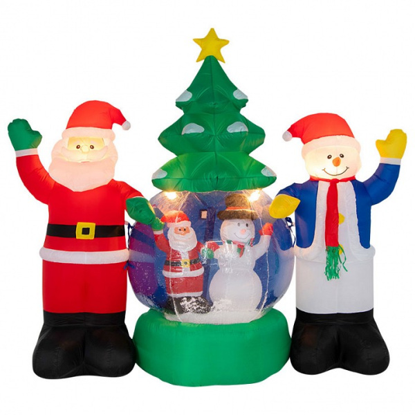 Композиция световая (1.2x2.1 м) Дед Мороз и Снеговик NN-511 511-053