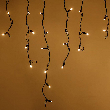 Бахрома световая [4x0.6 м] Edge ARD-EDGE-PRO-4000x600-BLACK-128LED-FLASH WARM (230V, 8W)