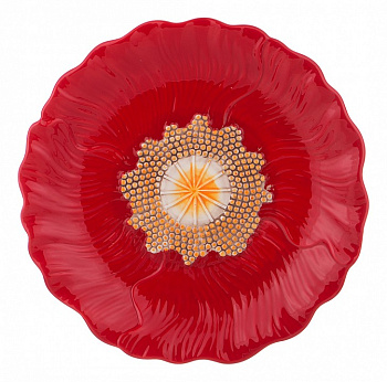 Блюдо декоративное (26х3.5 см) Маковый Цвет 358-1455