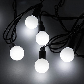 Гирлянда нить [10 м] Ball ARD-BALL-CLASSIC-D23-10000-BLACK-80LED WHITE (230V, 3.5W)