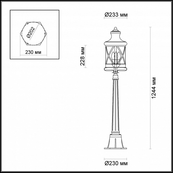 Наземный низкий светильник Odeon Light Sation 4045/3F