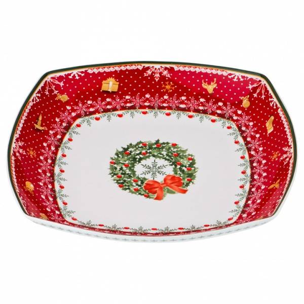 Чаша декоративная (33х33х5 см) Christmas Collection 586-418