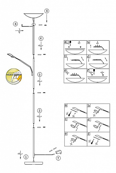 Торшер с подсветкой Globo Shyr 59942