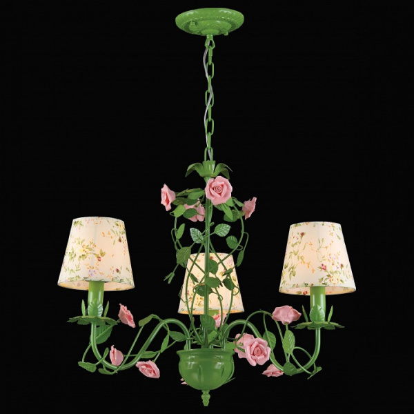 Подвесная люстра Natali Kovaltseva Rose ROSE 11490/3 GREEN