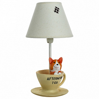 Настольная лампа декоративная Собачка за чаем DG-KDS-L07