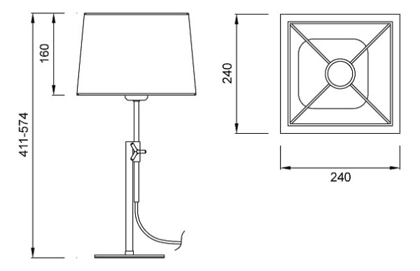 Настольная лампа декоративная Mantra Habana 5321+5325