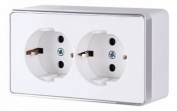 Розетка двойная с заземлением Werkel  WL15-02-03