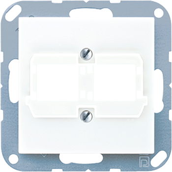 JUNG A 500 Белая Накладка для двойных модульных разъемов Reichle+De-Massari