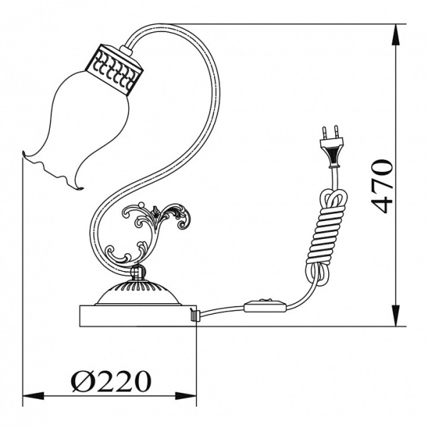 Настольная лампа декоративная Maytoni Elegant 22 ARM321-11-G