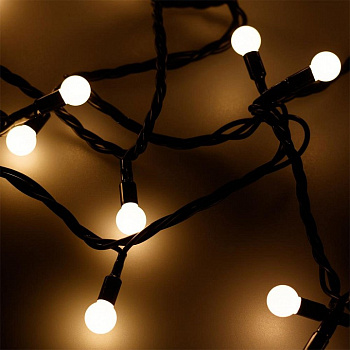 Гирлянда нить [20 м] Ball ARD-BALL-CLASSIC-D13-20000-BLACK-200LED WARM (230V, 14W)