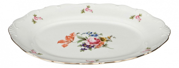 Блюдо декоративное (36х26 см) Майсенский букет 655-159