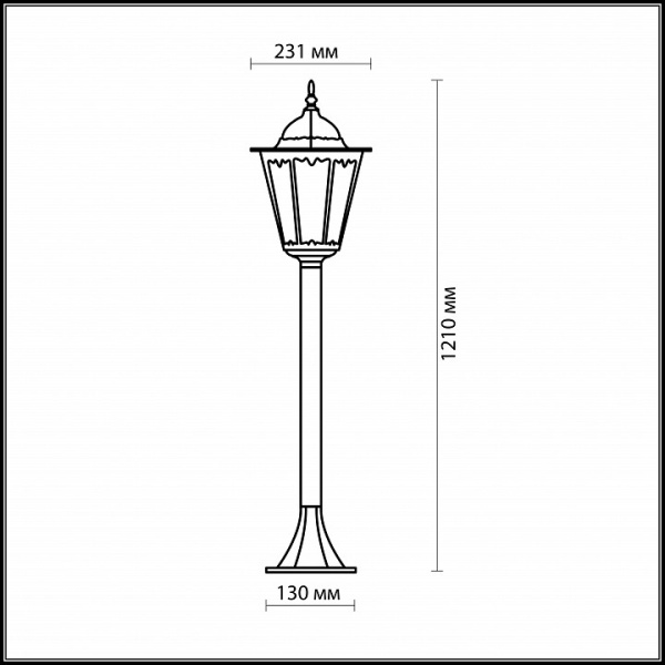 Наземный высокий светильник Odeon Light Lano 2322/1F