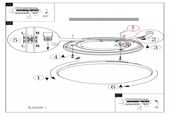 Накладной светильник Eglo ПРОМО Manilva 93498
