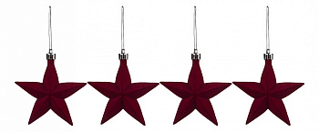 Набор из 4 елочных игрушек Звездочки 858-145