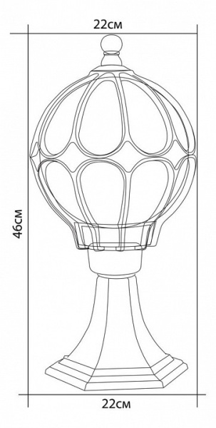 Наземный низкий светильник Feron Сфера 11365