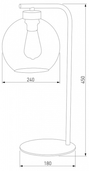 Настольная лампа декоративная TK Lighting Cubus 5102 Cubus Graphite