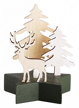 Композиция световая [9х8х10 см] Олень в лесу 504-042