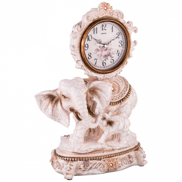 Настольные часы (33x19x47 см) Слониха со слоненком 204-218