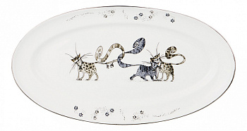 Блюдо декоративное (27х15 см) Котики 86-2319