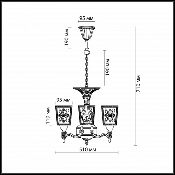 Подвесная люстра Odeon Light Vitra 2564/3