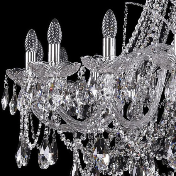 Подвесная люстра Bohemia Ivele Crystal 1411 1411/18/400/h-113/Ni