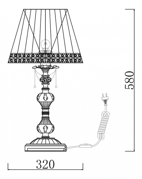 Настольная лампа декоративная Maytoni Rapsodi ARM305-22-R