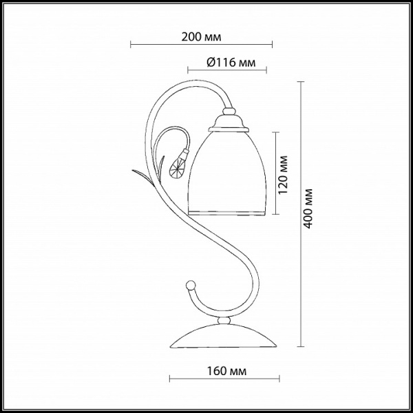 Настольная лампа декоративная Odeon Light Mida 2242/1T