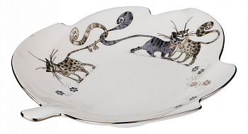 Блюдо декоративное (21х17.5 см) Котики 264-985