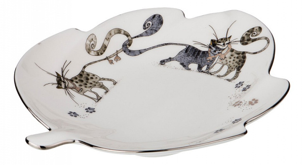 Блюдо декоративное (21х17.5 см) Котики 264-985