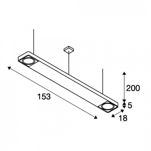 Подвесной светильник SLV Aixlight R2 Ofice 159144