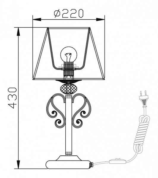 Настольная лампа декоративная Maytoni Vintage ARM420-22-G