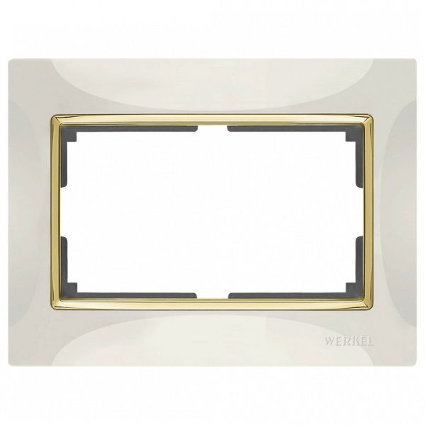 Рамка для двойной розетки Werkel Snabb WL03-Frame-01-DBL-ivory