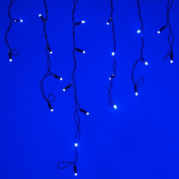 Бахрома световая [2.4x0.6 м] Edge ARD-EDGE-CLASSIC-2400x600-BLACK-88LED-STD BLUE (230V, 6W)