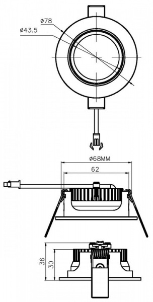 Встраиваемый светильник Deko-Light  565264