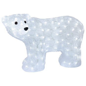 Зверь световой (60 см) Мишка с красной ленточкой 513-267