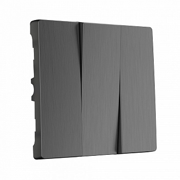 Клавиша для выключателя трехклавишного Werkel  WL04-SW-3G-CP (графит рифленый)