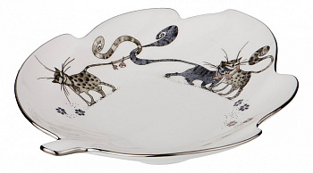 Блюдо декоративное (19х17.5 см) Котики 264-984