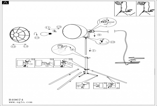 Торшер Eglo ПРОМО Cannington 49674