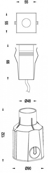 Встраиваемый в дорогу светильник Deko-Light Easy Square II RGB 730244