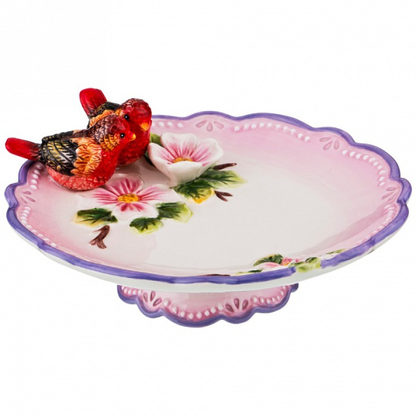 Блюдо декоративное (22х10 см) Птички 59-668