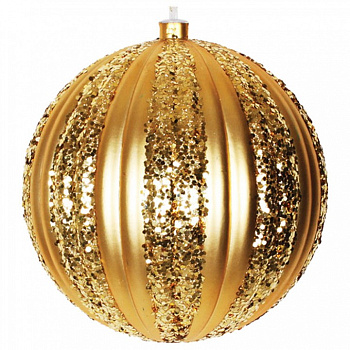 Елочная игрушка (25 см) Полосатый шар 502-071