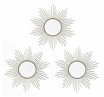 Набор из 3 зеркал настенных (25 см) Aviere 29210