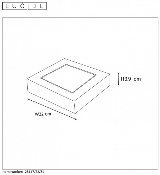 Накладной светильник Lucide Brice-Led 28117/22/31