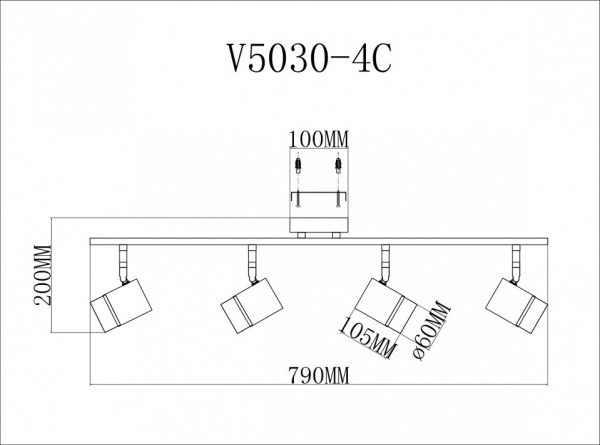 Спот Moderli David V5030-4C
