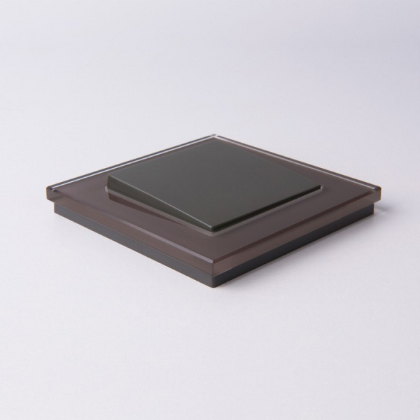 Выключатель проходной одноклавишный без рамки Werkel серо-коричневый W1112007