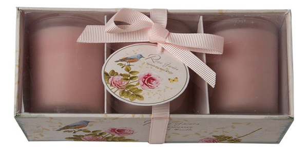 Набор ароматических свечей (16.5х7 см) Роза F13-RG012