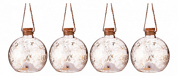 Набор из 4 елочных шаров Зимний узор 862-255