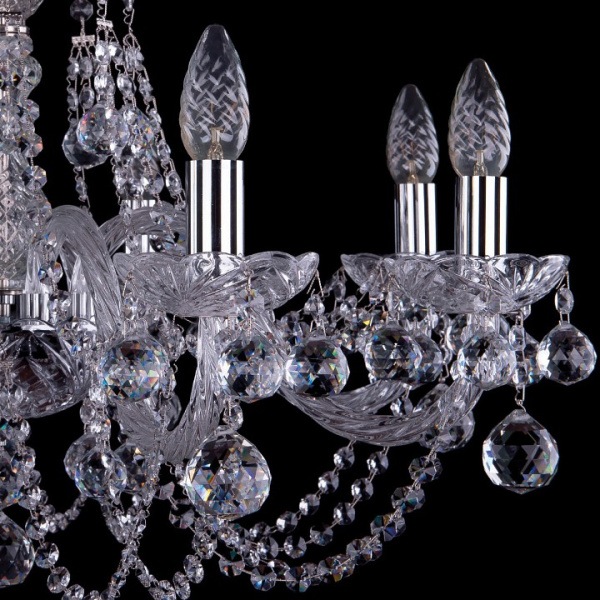 Подвесная люстра Bohemia Ivele Crystal 1406 1406/8/240/Ni/Balls