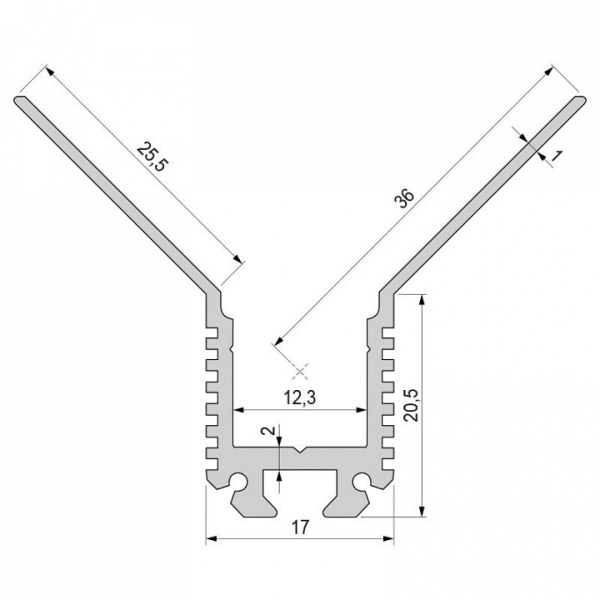 Профиль накладной Deko-Light EV-03-10 975462