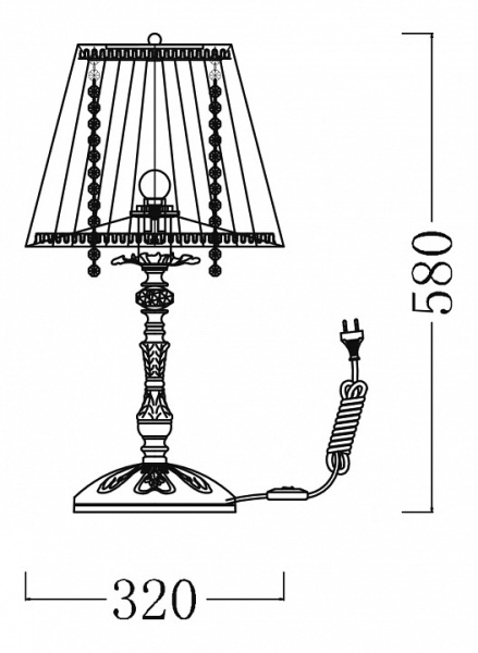 Настольная лампа декоративная Maytoni Omela ARM020-11-W